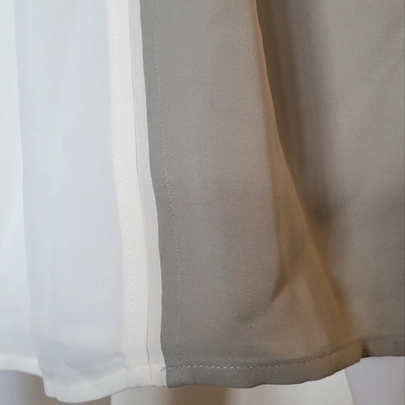 THEORY SILK COLOR BLOCK DRESS LARGE - Picture 4 of 12